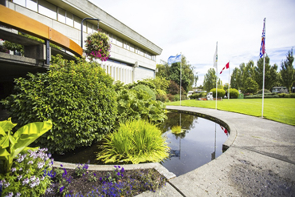 A photo of Saanich Municipal Hall.